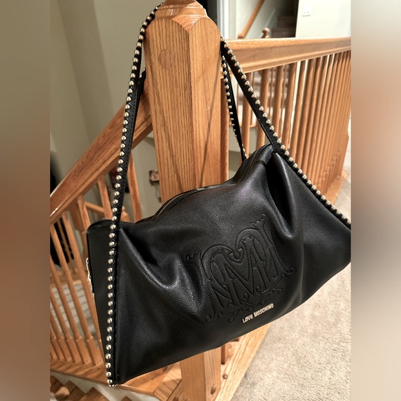 Love Moschino black leather studded purse - Large - Picture 1 of 4